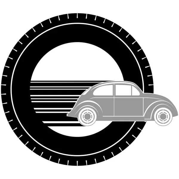 Ikonen med en bil-1 — Stock vektor