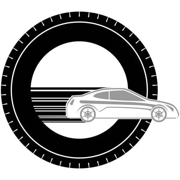 Икона с автомобилем-2 — стоковый вектор