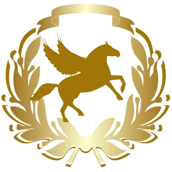 Icono con un caballo-2 — Archivo Imágenes Vectoriales