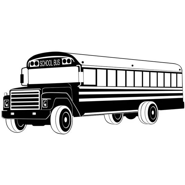 Bir okul otobüsü soyut resim — Stok Vektör