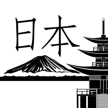 Fuji Dağı'nın zemin karşı Japon Mimarlık
