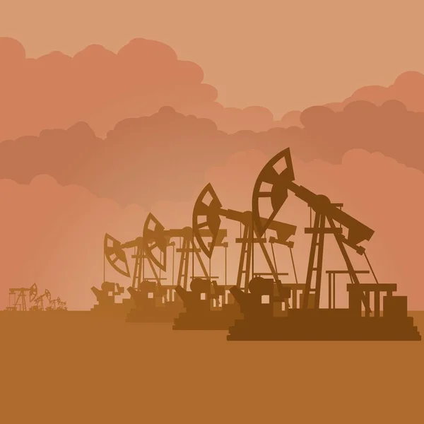 Extracción de aceite — Vector de stock