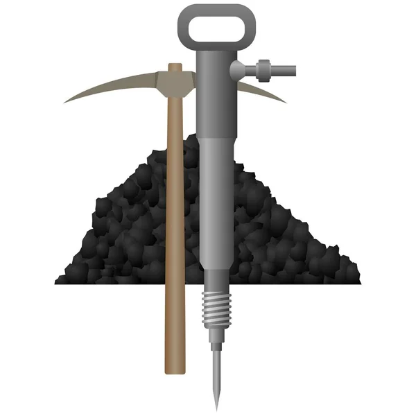 Ikona uhelného průmyslu-7 — Stockový vektor