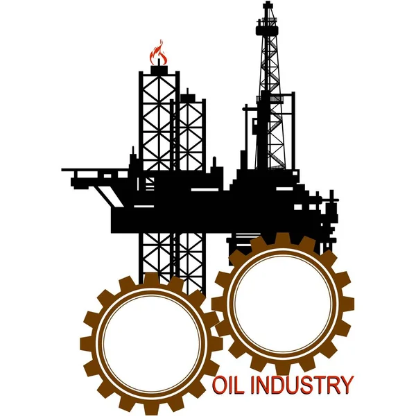 Icono de la industria petrolera — Vector de stock