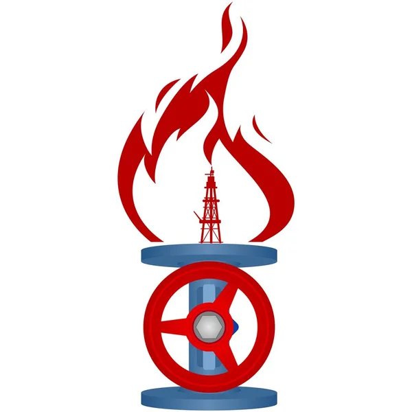 天然ガス産業-1 — ストックベクタ