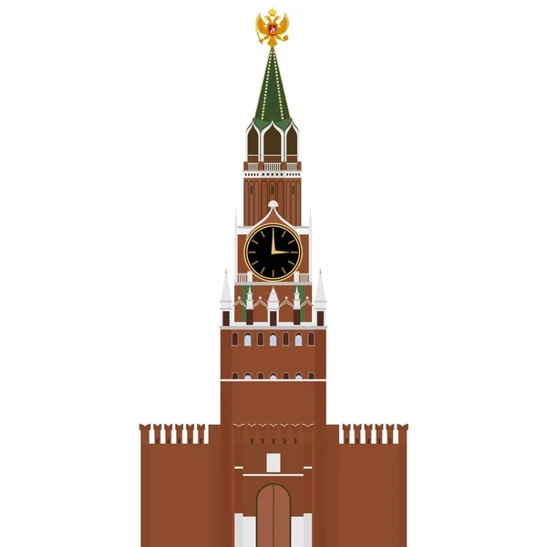 Kremlin van de dubbelkoppige adelaar in Moskou — Stockvector