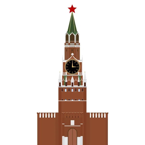 Kremlin à Moscou avec étoile . — Image vectorielle