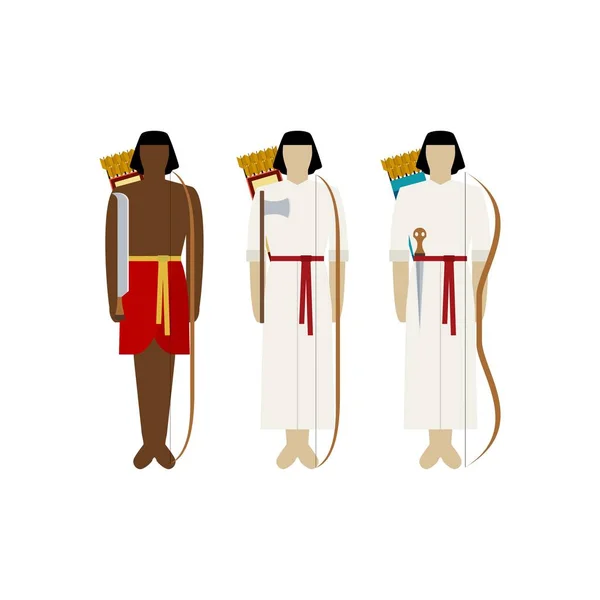 Starověké egyptské bojovníci-4 — Stockový vektor