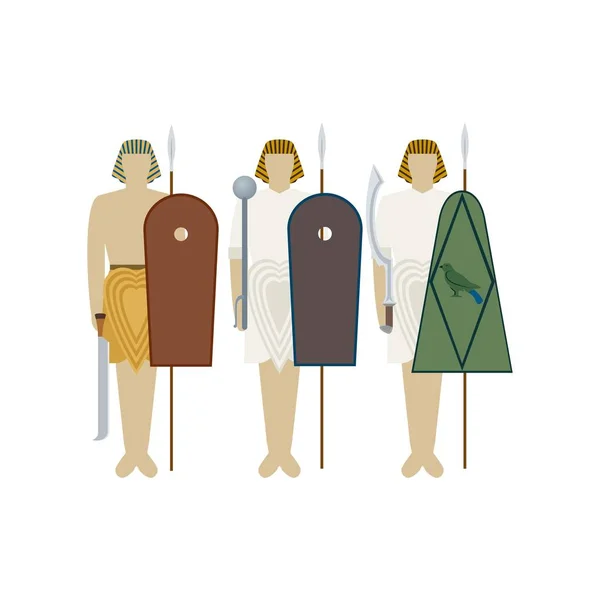 Antichi guerrieri egiziani-1 — Vettoriale Stock