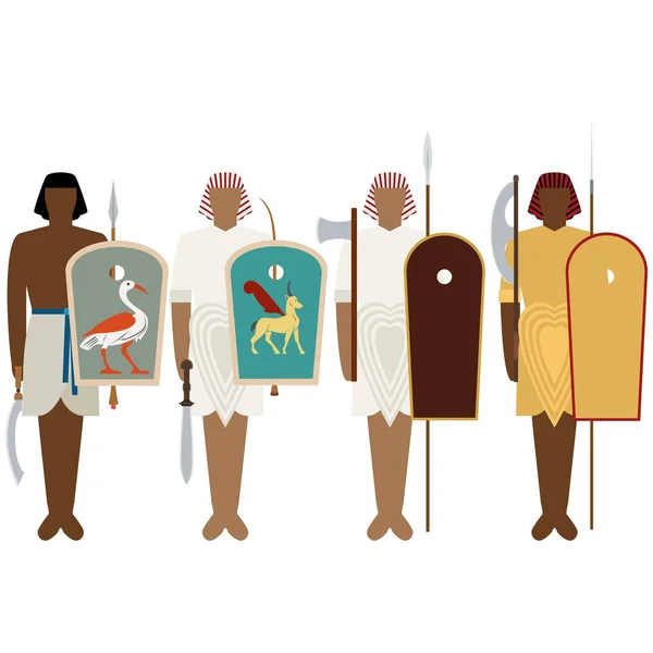 Antichi guerrieri egizi — Vettoriale Stock