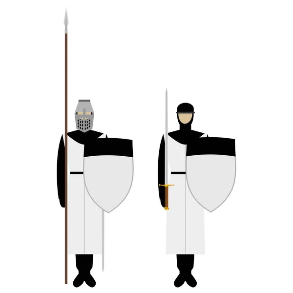 Cavaliere Templare-1 — Vettoriale Stock