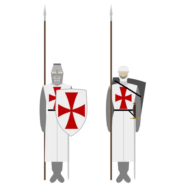 Cavaliere Templare-3 — Vettoriale Stock
