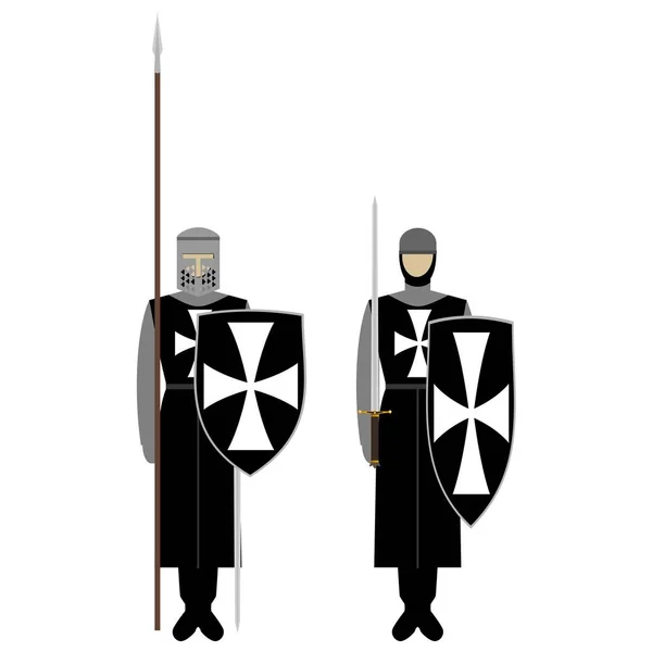 Cavaliere Templare-4 — Vettoriale Stock