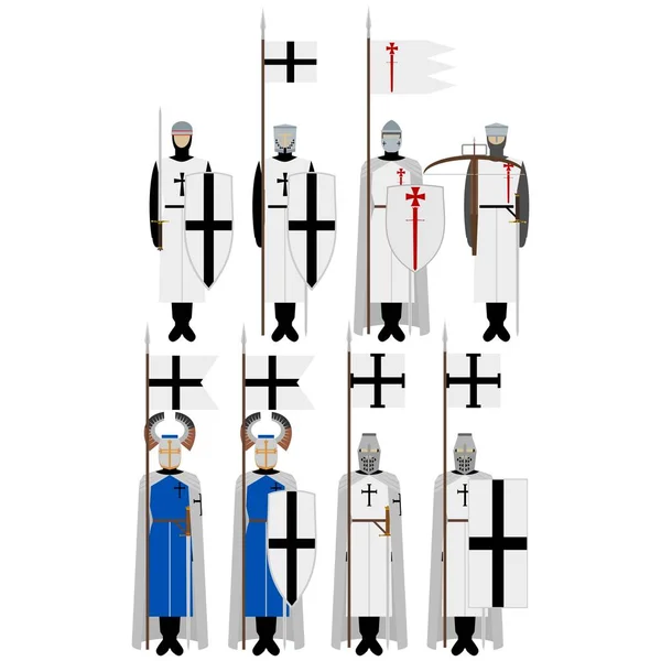 Ritter des teutonischen Ordens — Stockvektor