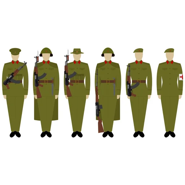 Vietnam ordusu üniformaları — Stok Vektör