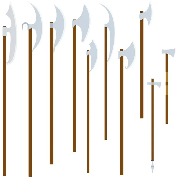 Ancient battle-axes — Stock Vector