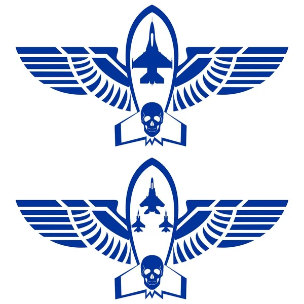 Iconos de la aviación militar — Vector de stock