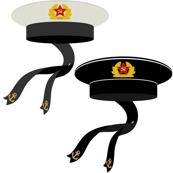 Militärische Kopfbedeckung Sowjetische Marine — Stockvektor