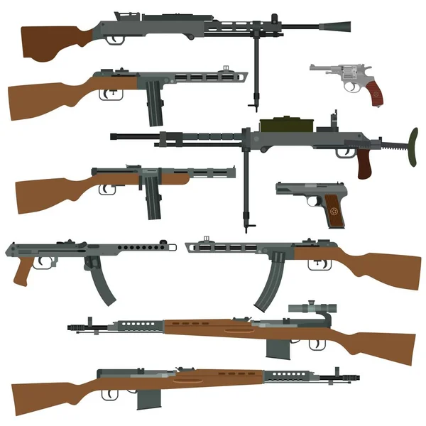 Armas soviéticas de la Segunda Guerra Mundial — Vector de stock