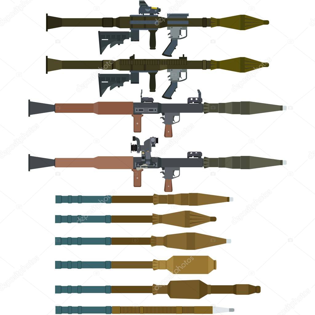 Soviet rocket launchers and grenades for RPG-7
