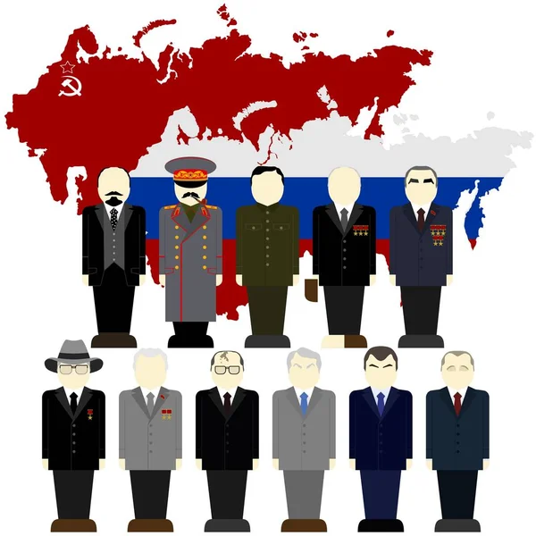 Руководители СССР и России (1917 - настоящее время) ) — стоковое фото