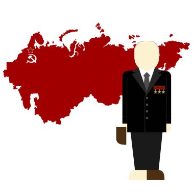 Khrushchev SSCB'in bir arka plan harita üzerinde