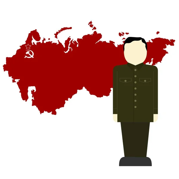 马林科夫在苏联背景地图上 — 图库矢量图片