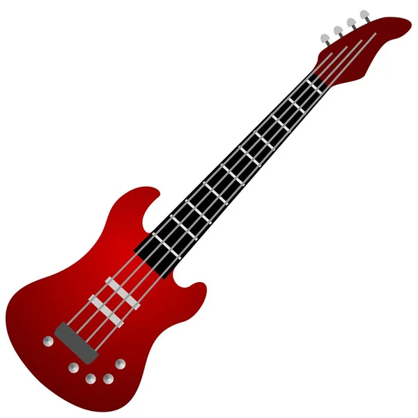 Musikinstrument E-Gitarre — Stockvektor