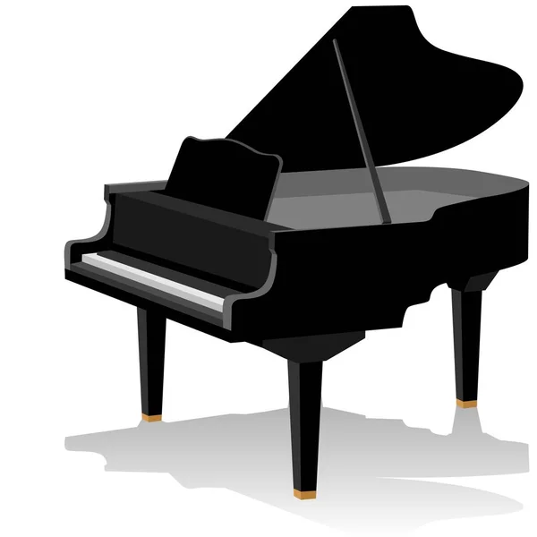 Instrumento musical grand piano . —  Vetores de Stock