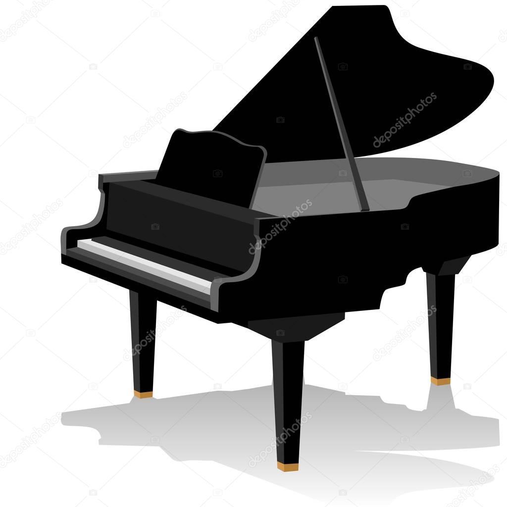 Musical instrument grand piano.