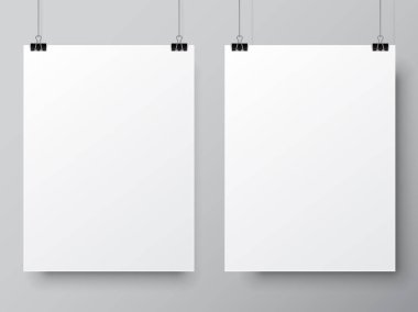 İki beyaz Poster şablonu