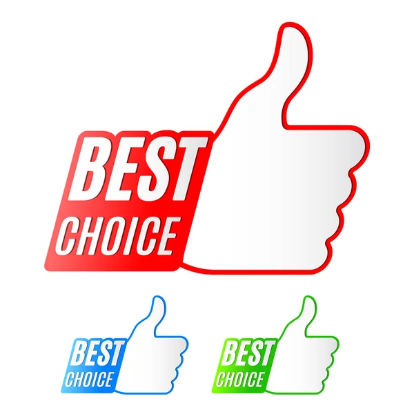 Best Choice Labels — Stock Vector