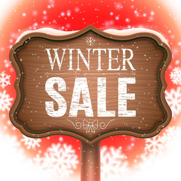 Winter verkoop uithangbord — Stockvector