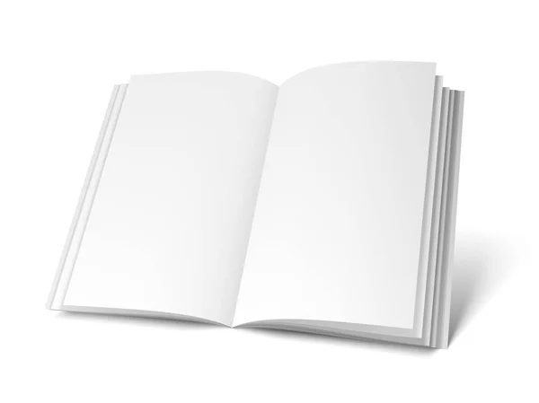 Geopende White Book sjabloon — Stockvector