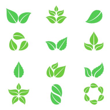 Yeşil yaprakları simgeler