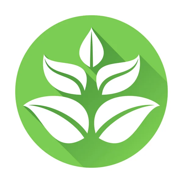 Green Leaves Icon — Stock Vector