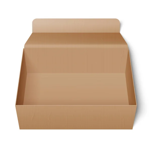 Opened Cardboard Box — Stock Vector