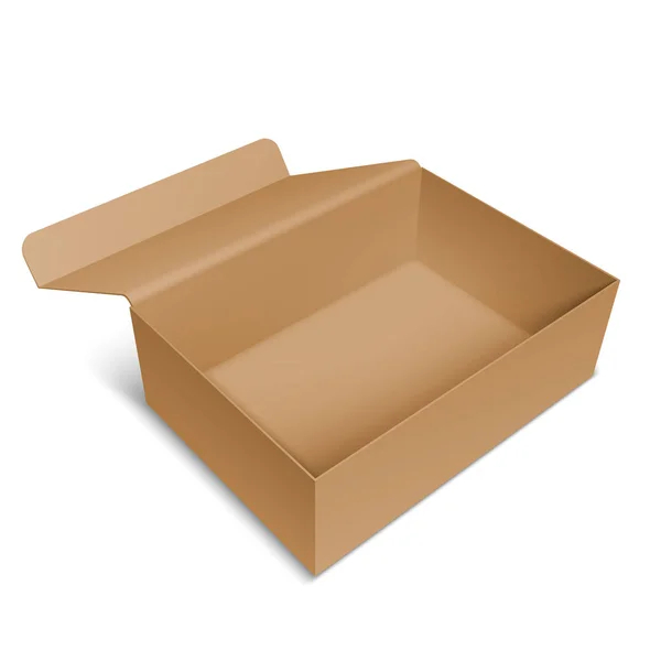 Opened Cardboard Box — Stock Vector