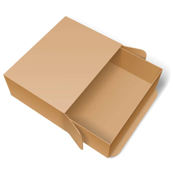 Opened Cardboard Box — Stock Vector