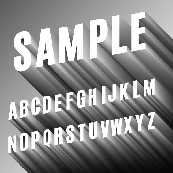 3D Font Alphabet — Διανυσματικό Αρχείο