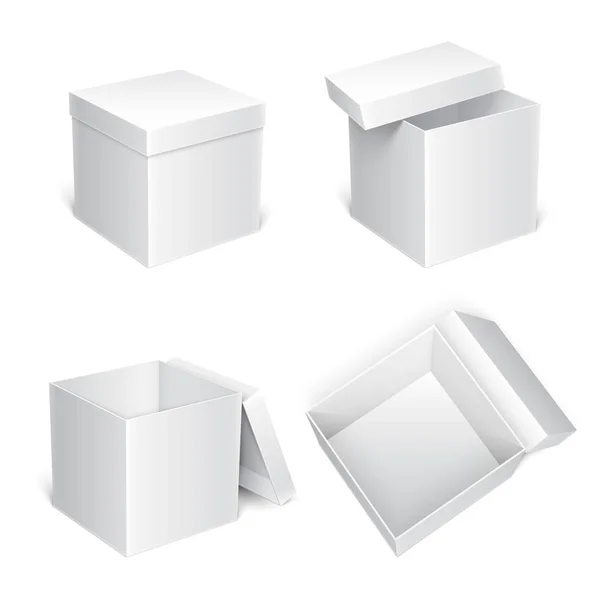 Caixas de presente branco — Vetor de Stock