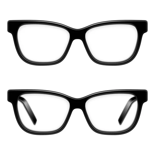 Svart inramade glasögon — Stock vektor