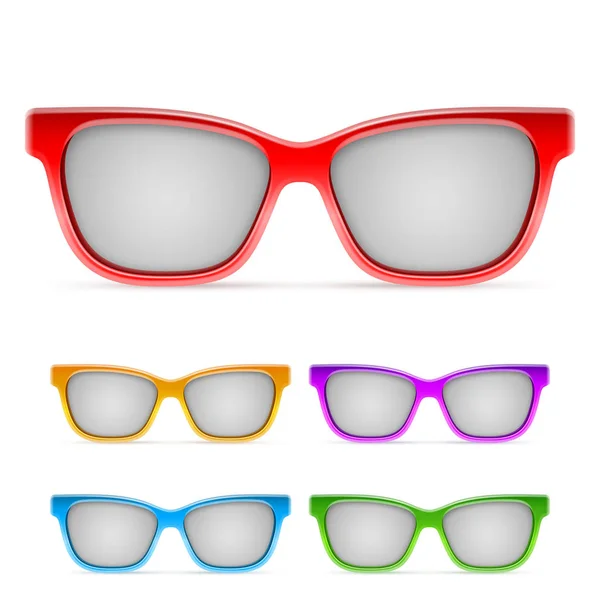 Färg inramade solglasögon — Stock vektor