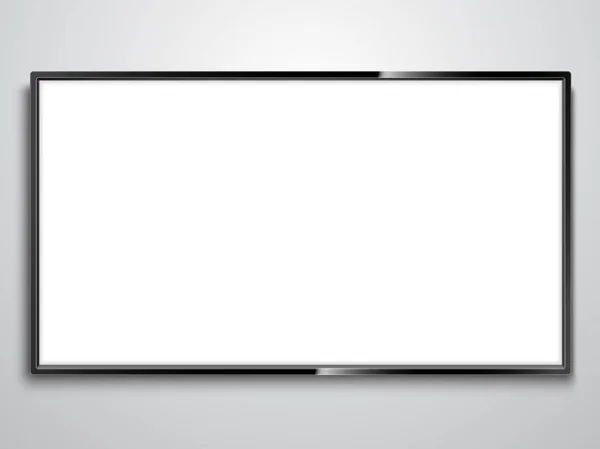 Белый экран телевизора — стоковый вектор