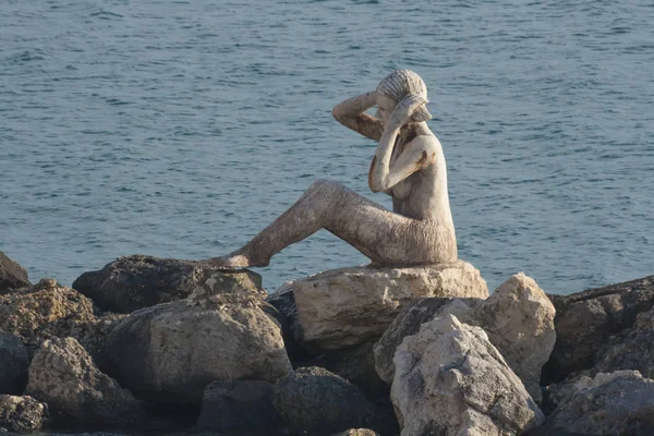 Estátua Sirene Taranto Sul Itália — Fotografia de Stock