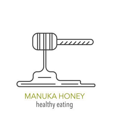 Manuka tatlım. Vektör satırı simgesi. 