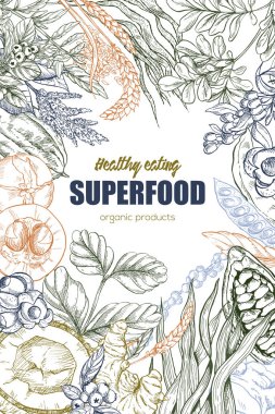 Superfood, gerçekçi kroki gövde tasarımı