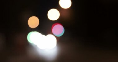 Ufuk ışıklar gece zamanında.