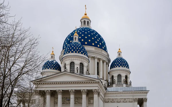 Kopuły Katedry Świętej Trójcy w Sankt Petersburg, Rosja — Zdjęcie stockowe