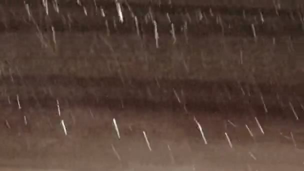 Nieve en una noche — Vídeo de stock